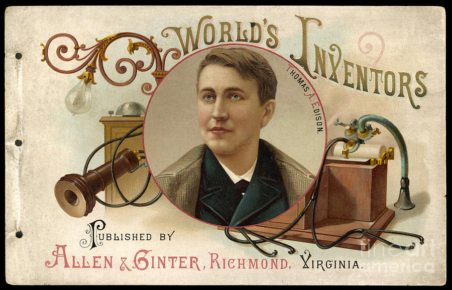 Thomas Alva Edison Photograph - Thomas Alva Edison American Inventor by Mary Evans