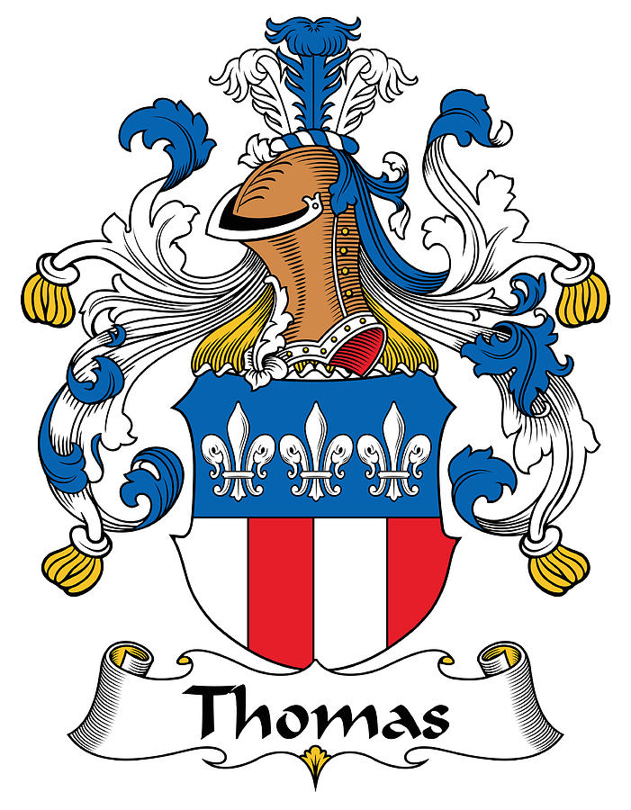 2 Copies Carpe Diem Designs Thomas Coat of Arms/Thomas Family Crest 8X10 Photo Print for Framing 