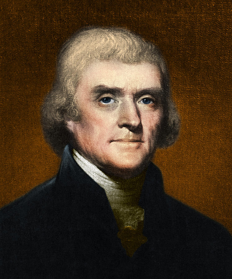 Thomas Jefferson, 3rd U.s. President Painting by Omikron