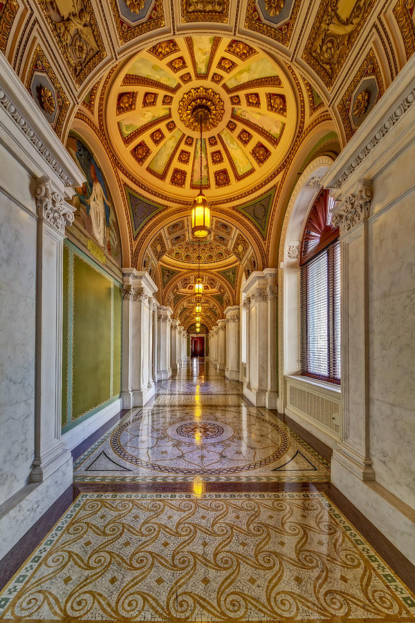 Thomas Jefferson Building Hall Photograph by Susan Candelario