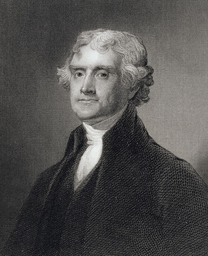 Thomas Jefferson Painting by Gilbert Stuart