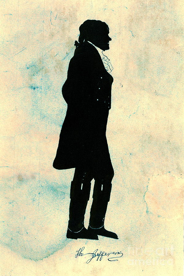 Thomas Jefferson Silhouette 1800 Photograph by Padre Art