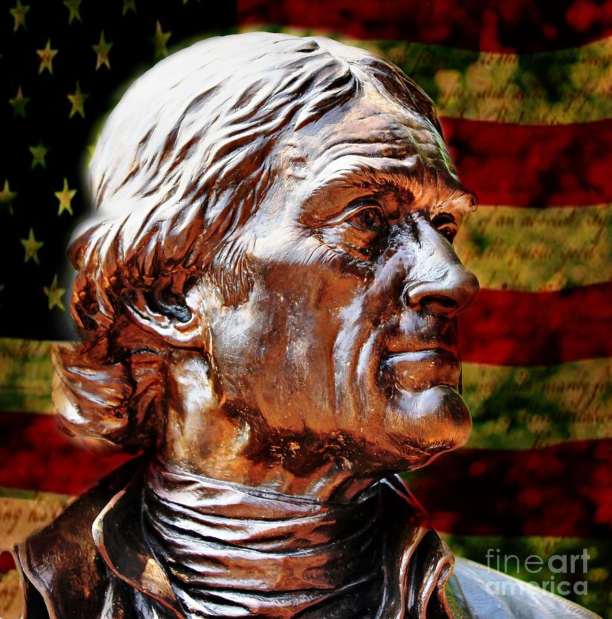 Independence Day Photograph - Thomas Jefferson Statue  by Judy Palkimas