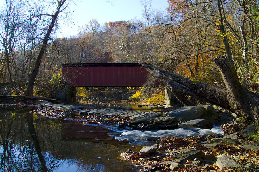 Thomas Mill Covered Bridge in Fairmount Park Photograph by Bill Cannon