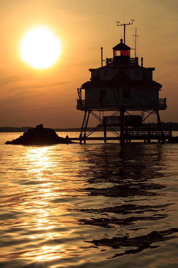Sunset Photograph - Thomas Point Lighthouse by Jennifer Casey