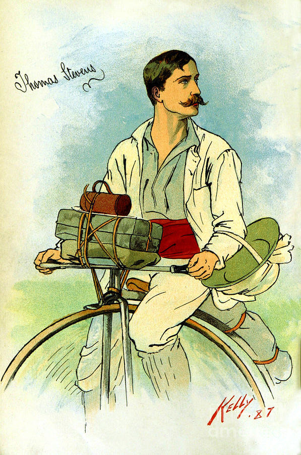 Cyclist Thomas Stevens Around the World on a Bicycle Photograph by Phil Cardamone