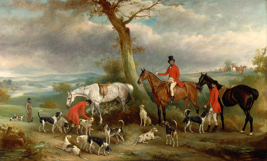 Thomas Wilkinson MFH with the Hurworth Foxhounds Painting by John Ferneley
