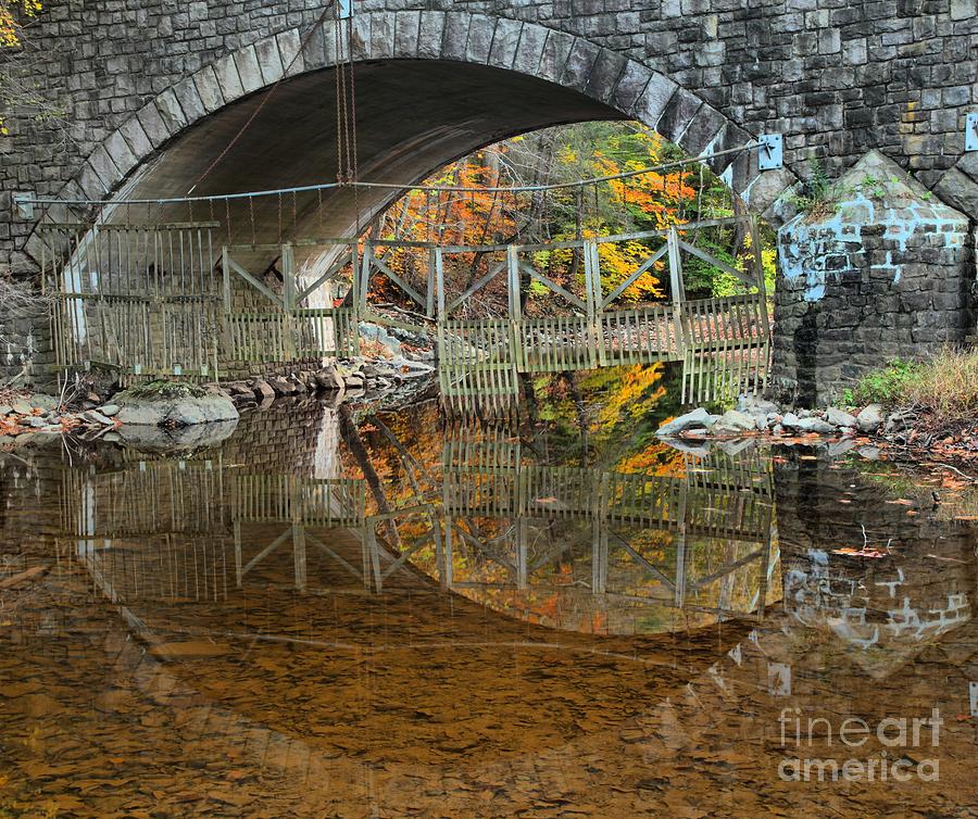 Thompson-Neely Bridge Reflections Photograph by Adam Jewell