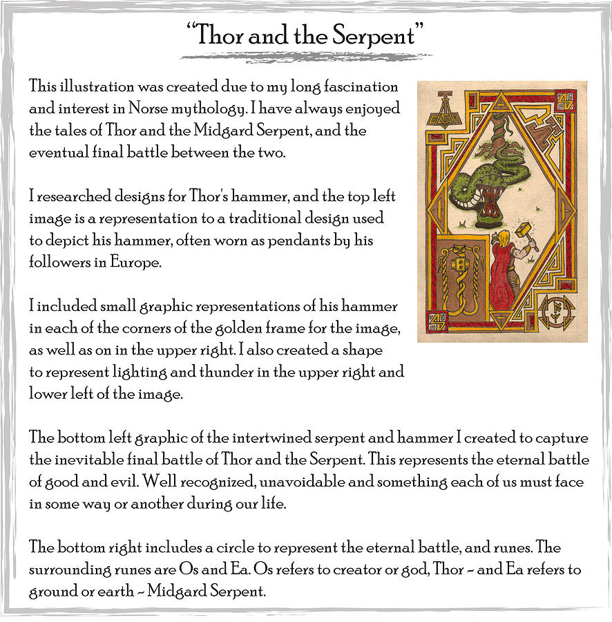 Thor and the Serpent Story Digital Art by Michael Lee - Fine Art America