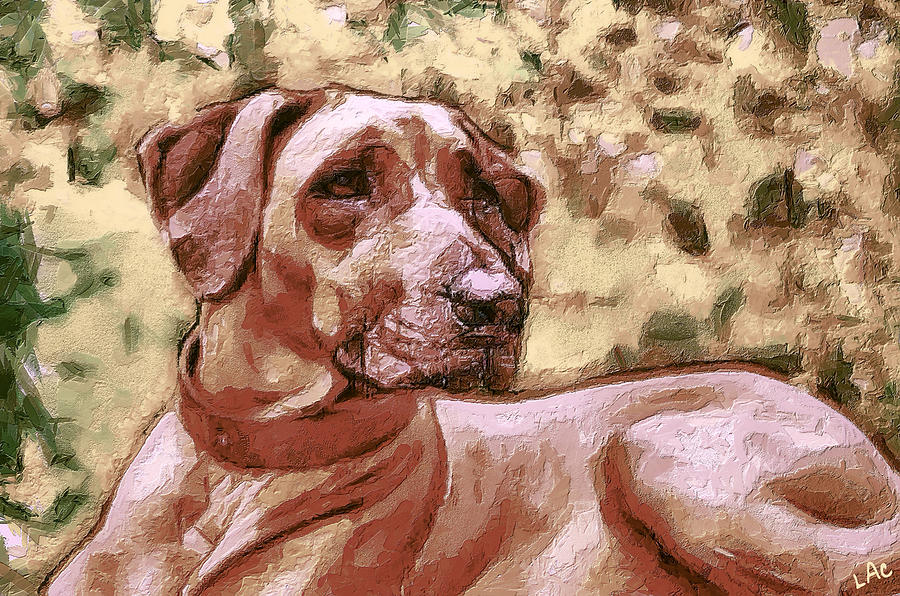 Thor - Rhodesian Ridgeback Painting by Doggy Lips