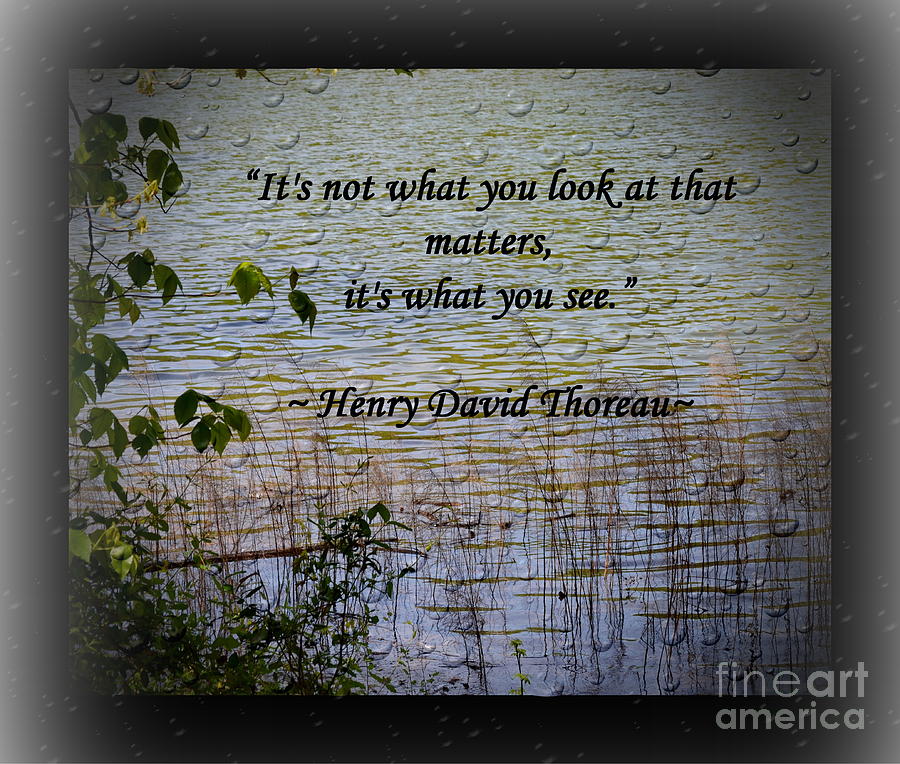 Nature Photograph - Thoreau Quote by Eva Thomas