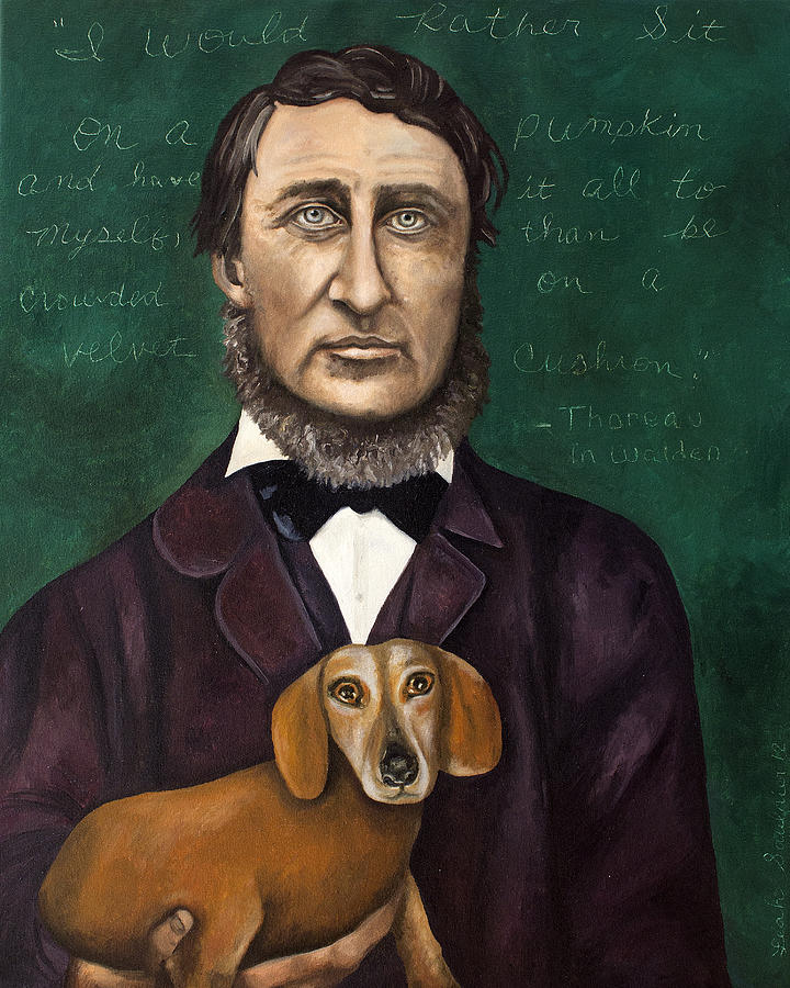Thoreau With Louis Le Bref Painting by Leah Saulnier The Painting Maniac