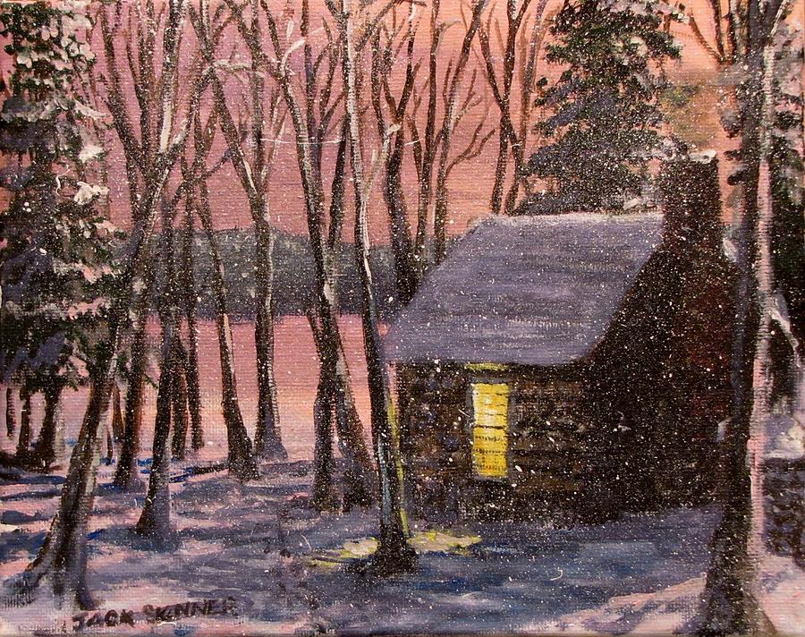 Thoreaus Cabin Painting by Jack Skinner