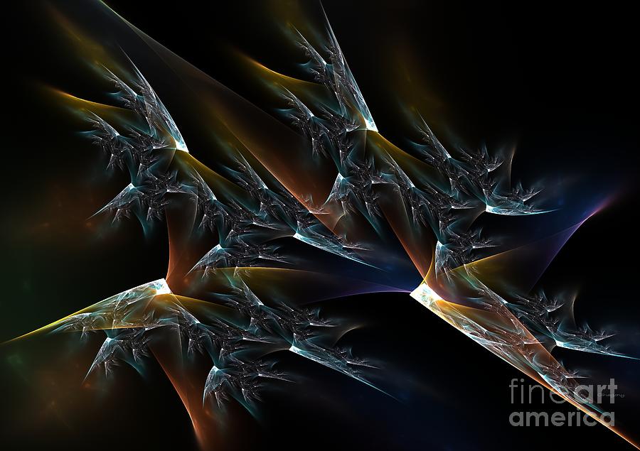 Abstract Digital Art - Thorns of Crystal by Greg Moores