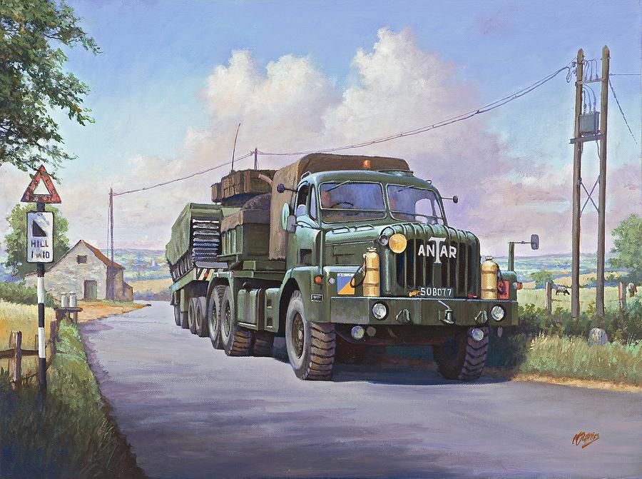 Thornycroft Antar. Painting by Mike Jeffries