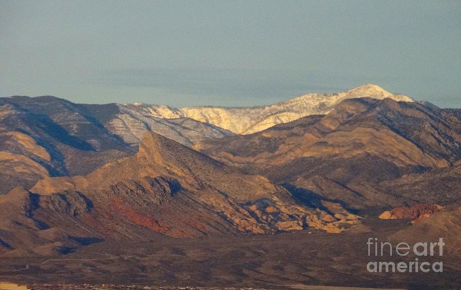 Those beautiful snow cap mountains of NV Photograph by Linda Xydas