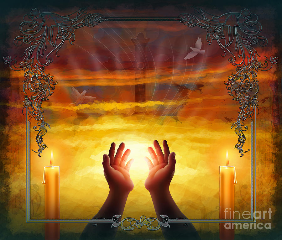 Fantasy Digital Art - Those Who Have Departed - Religious Version by Peter Awax