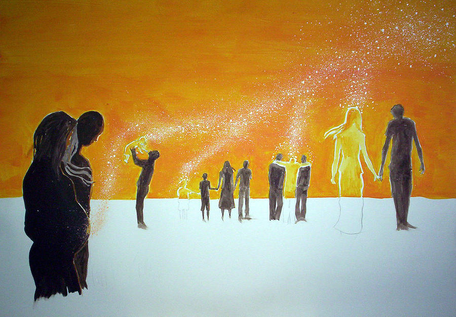 Sunset Painting - Those Who Left Early by Lazaro Hurtado