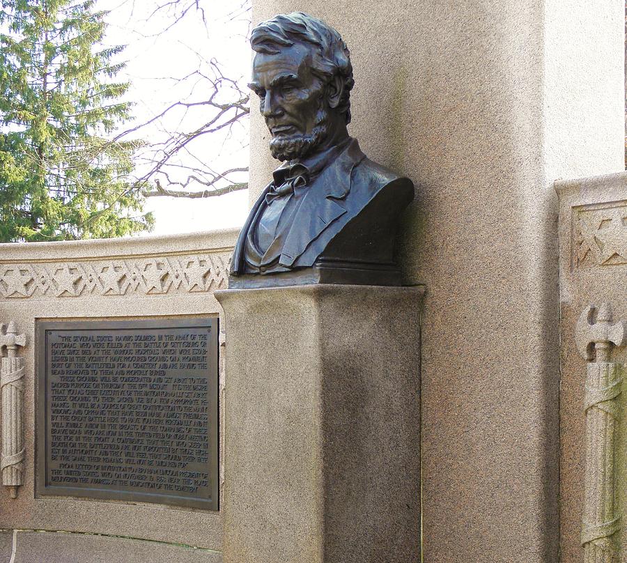 Thoughtful Bust of Lincoln  Gettysburg Photograph by Mary Carol Williams