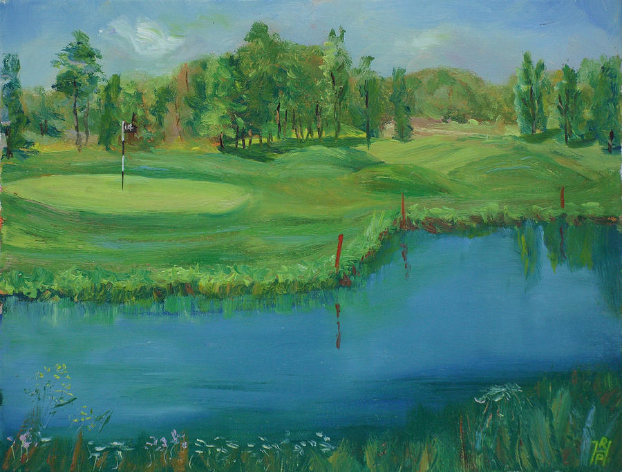 Thousand Islands Club-Lakes Course Painting by Robert P Hedden