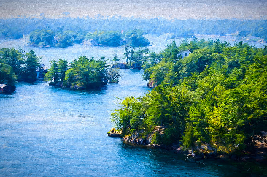 Tree Photograph - Thousand Islands in Ontario by Les Palenik