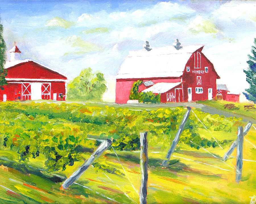 Thousand Islands Winery-September Painting by Robert P Hedden
