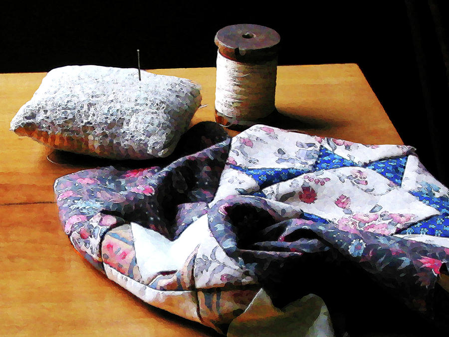 Thread Pincushion and Cloth Photograph by Susan Savad