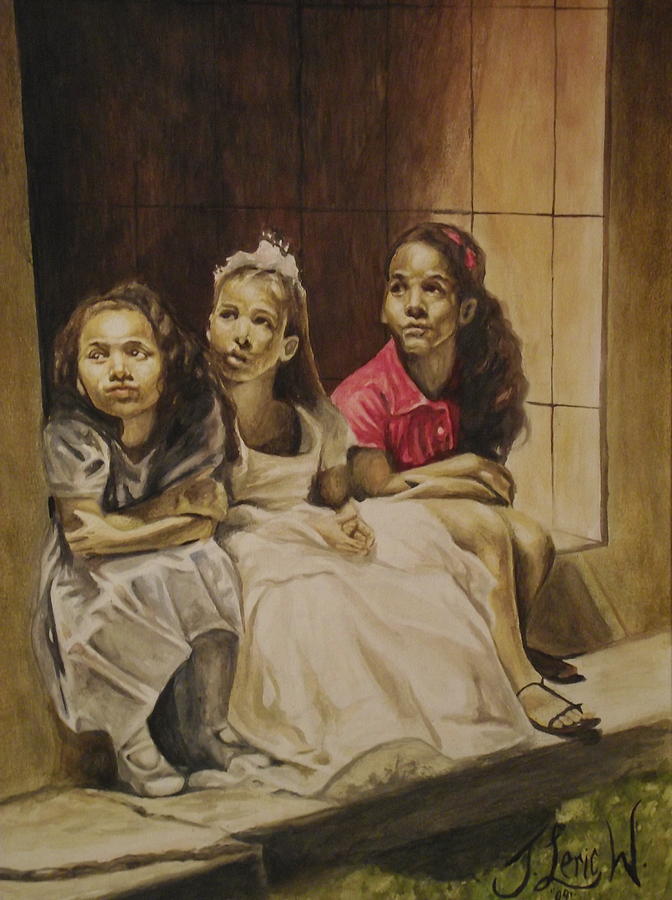 Three Adorables Painting by Jamion Williams