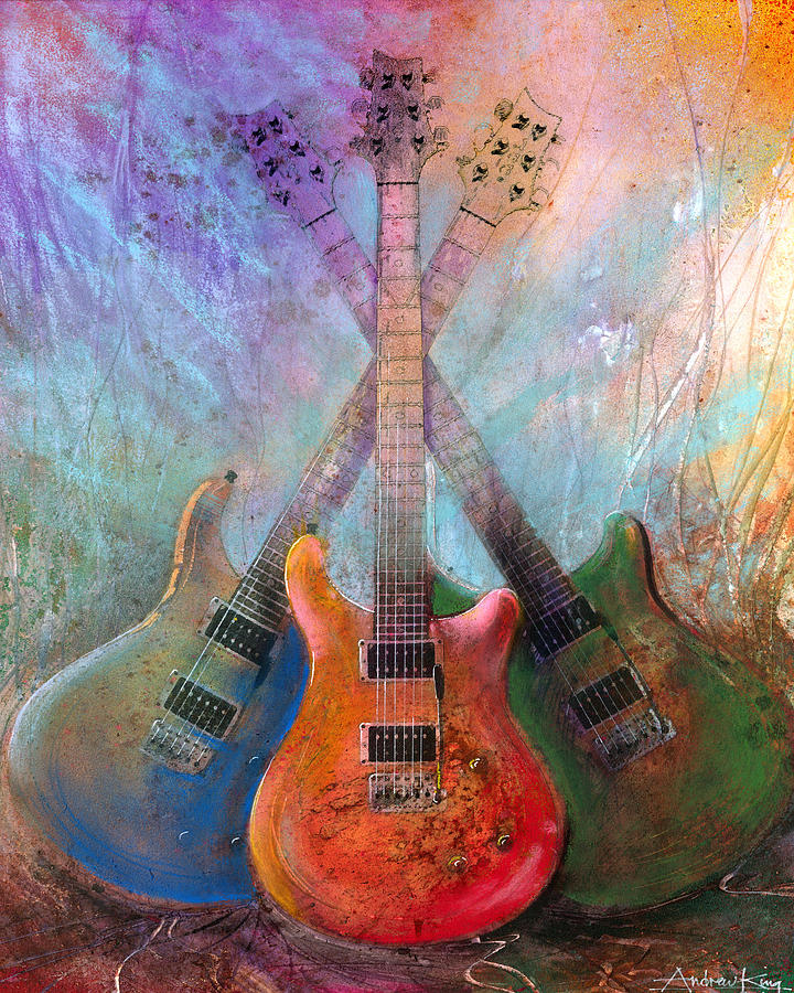 Music Painting - Three Amigos by Andrew King