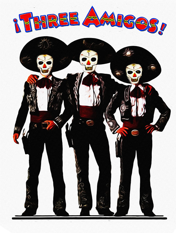 Three Amigos - Day of the Dead Photograph by Bill Cannon