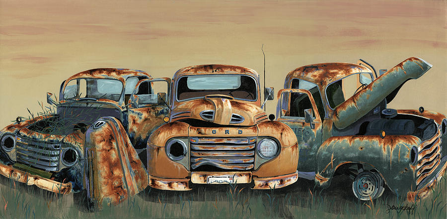 Vintage Painting - Three Amigos by John Wyckoff