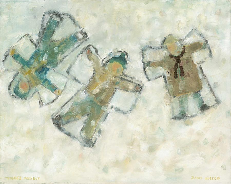 Three Angels Painting by David Dossett