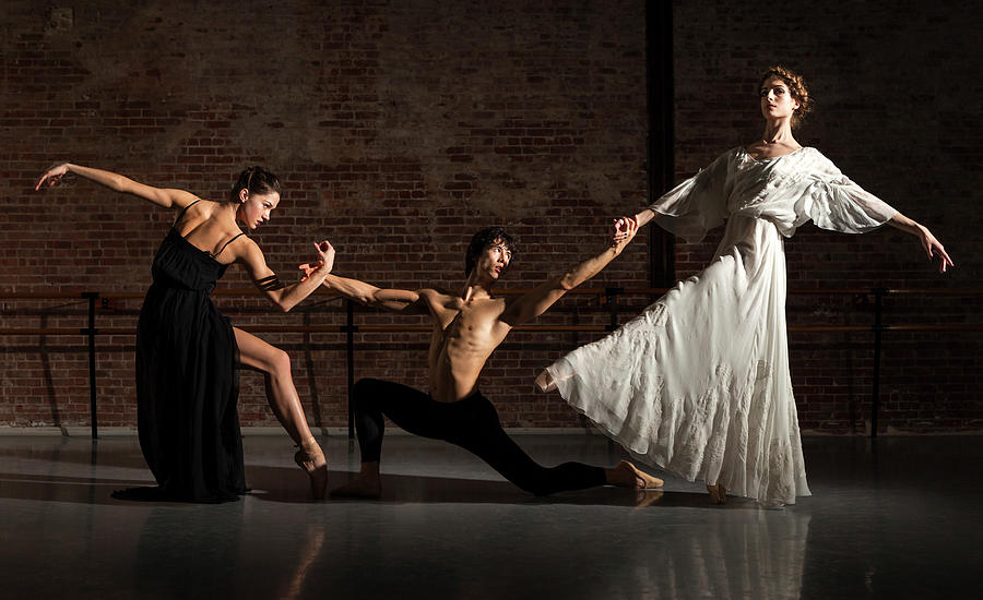 Three Ballet Dancers Performing Together Photograph by Nisian Hughes