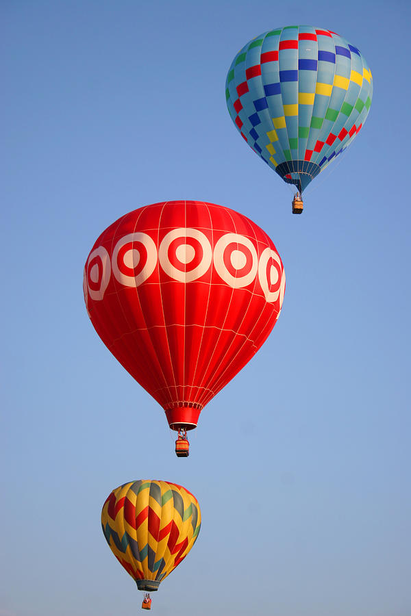 Three Balloons Ascending Vertical Photograph by Mason Resnick