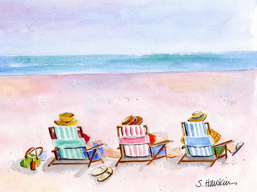 Beach Painting - Three Beach Amigos by Sheryl Heatherly Hawkins