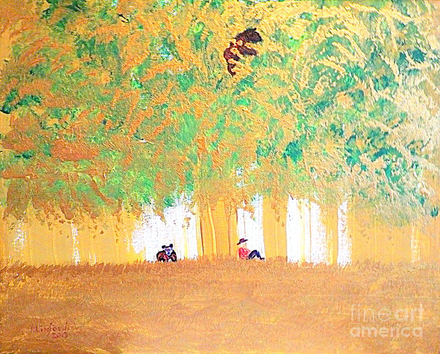 Three Bears 1 Painting by Richard W Linford
