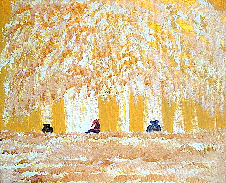 Three Bears 2 Painting by Richard W Linford