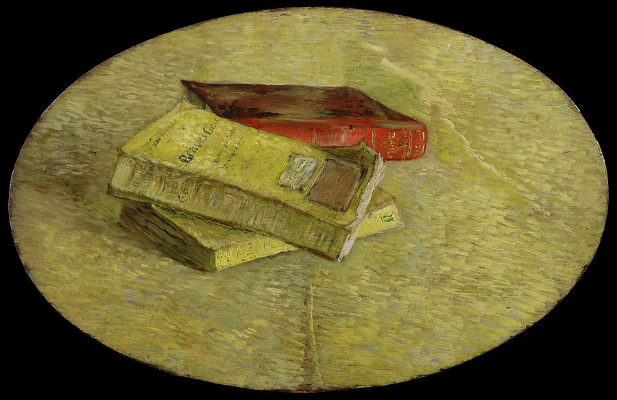 Three Books Painting by Vincent Van Gogh