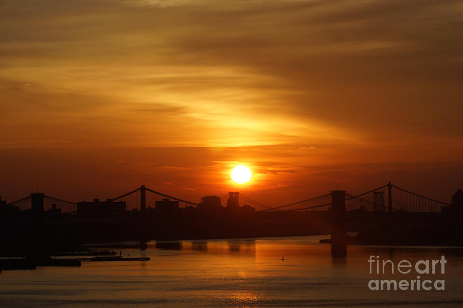 Three Bridges at Sunrise Digital Art by Steven Spak