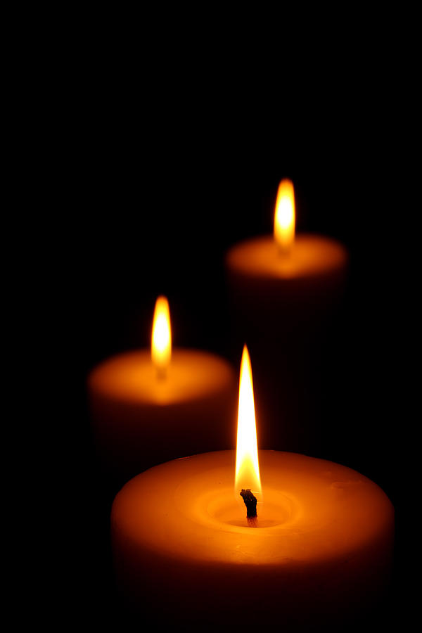 Three Burning candles Photograph by Johan Swanepoel - Fine Art America