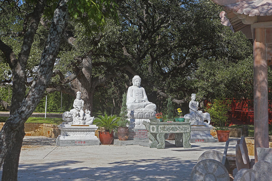 Three Chinese Statues Photograph by Linda Phelps