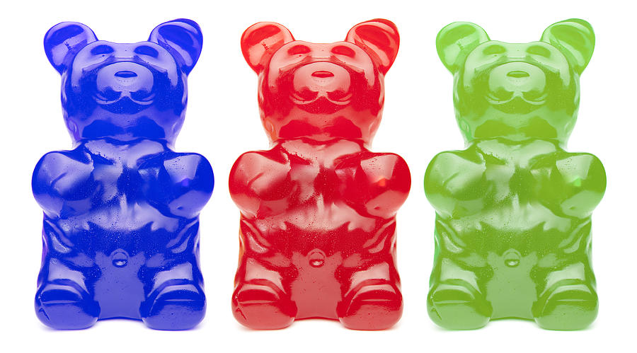 Three Colorful Gummy Bears Photograph by eyetoeyePIX
