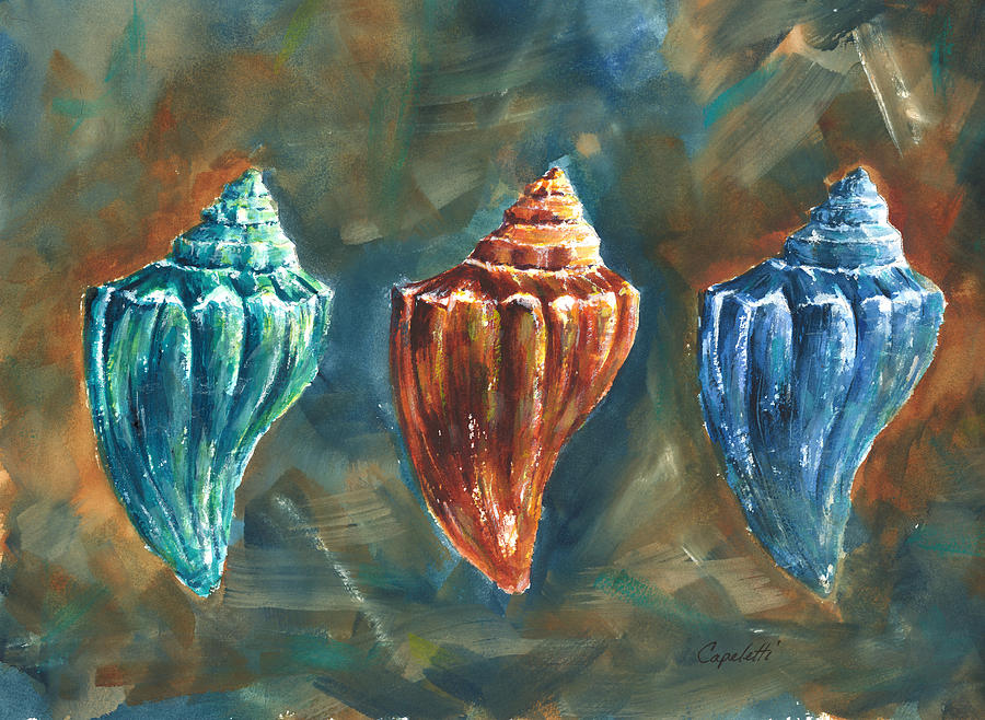 conch shell paintings