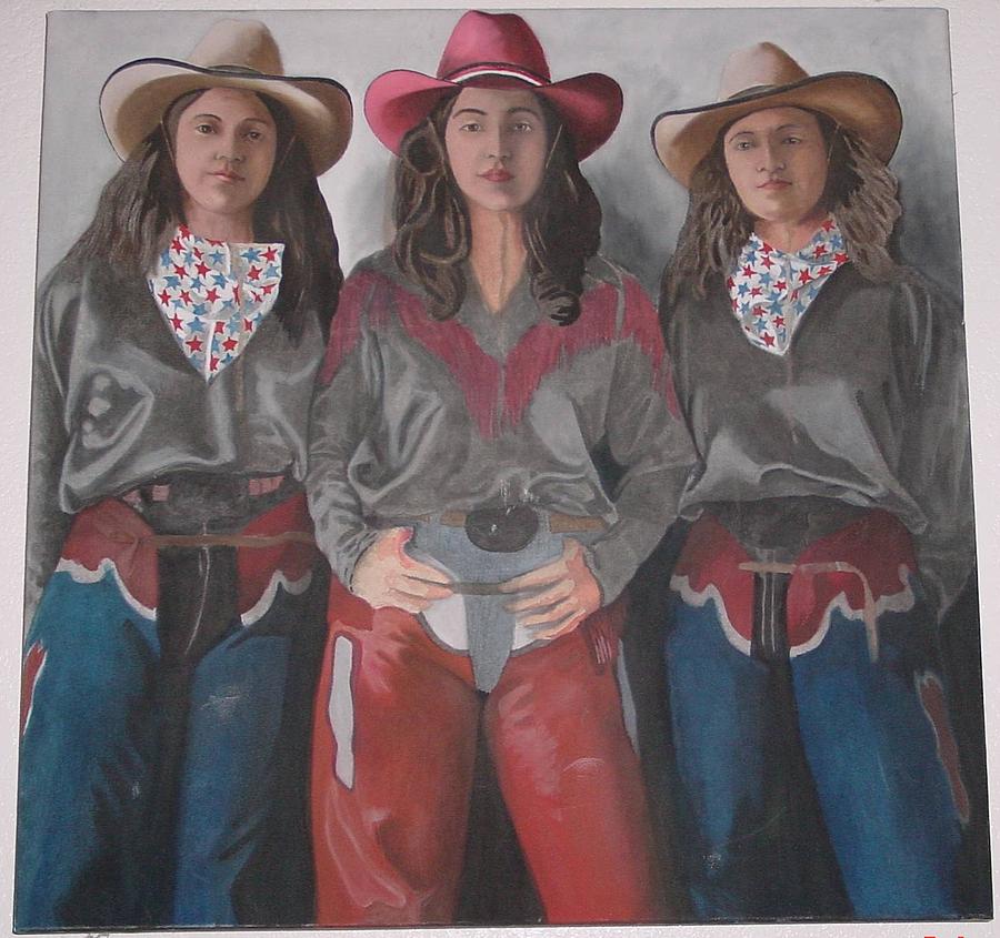 Cow Painting - Three Cow Girls by Denis Gloudeman