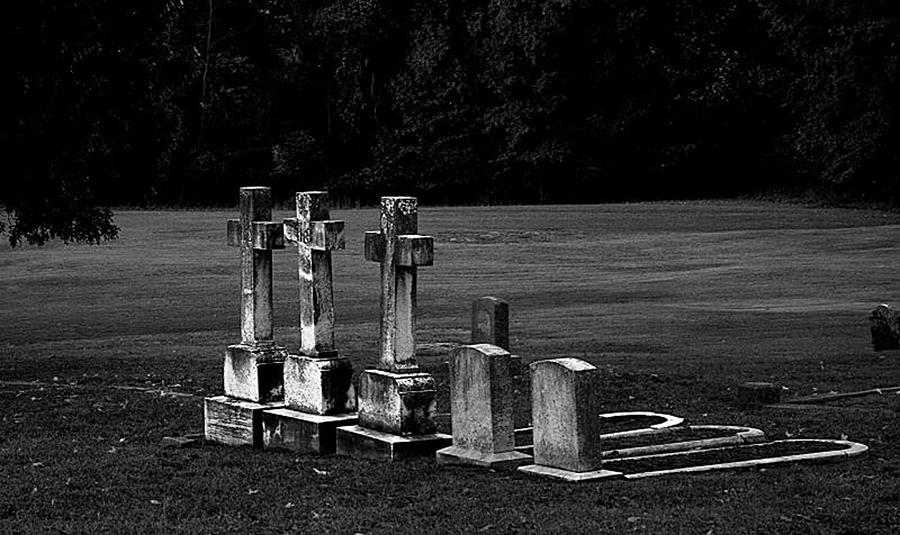 Three Crosses Photograph by Karen Harrison Brown