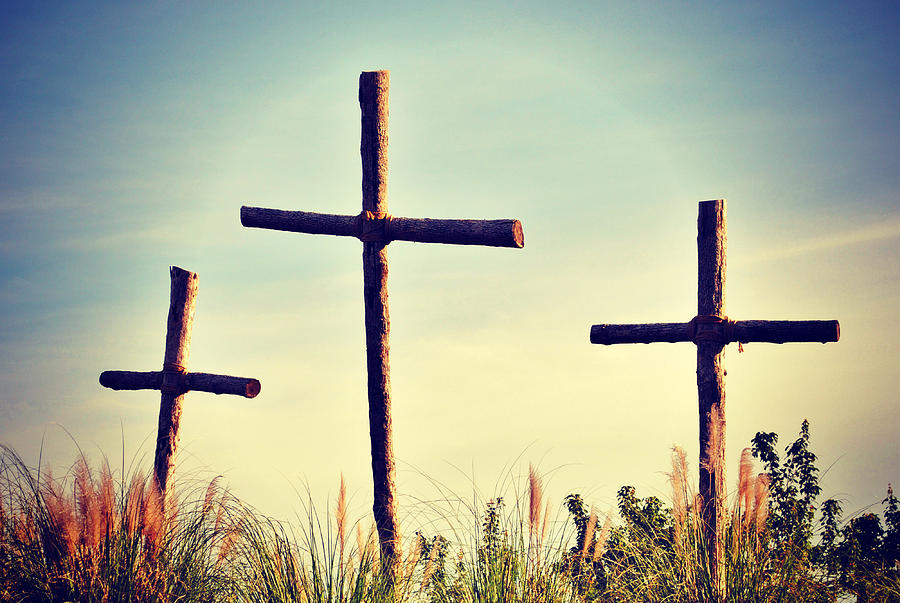 Three Crosses Photograph by Kelly Nowak