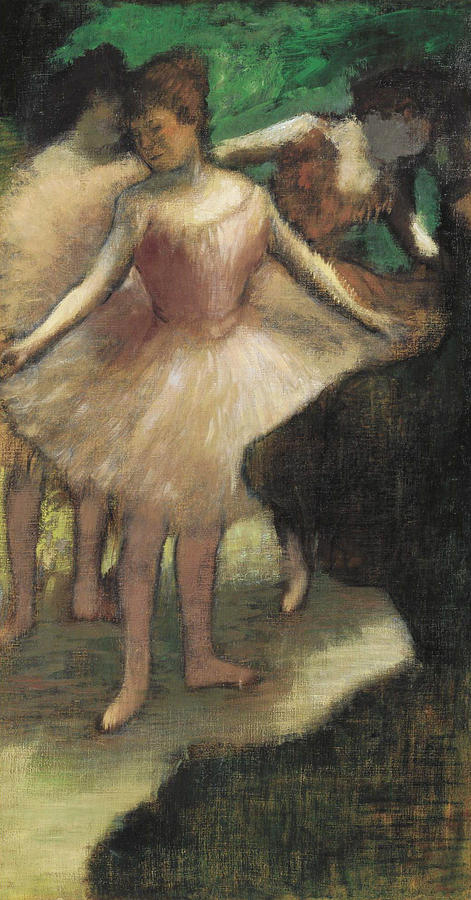 Three Dancers in Pink Painting by Edgar Degas