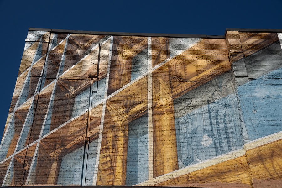 Three Dimensional Optical Illusions - Trompe Loeil on a Brick Wall Photograph by Georgia Mizuleva