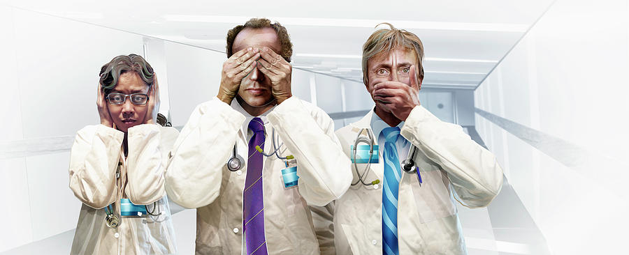 Three Doctors Hear No Evil, See No Photograph by Ikon Ikon Images