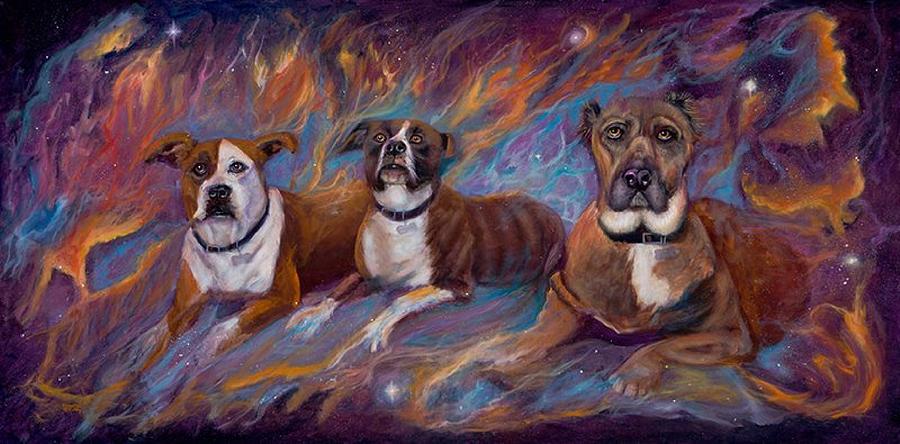 If Dogs Go To Heaven Painting by Sherry Strong